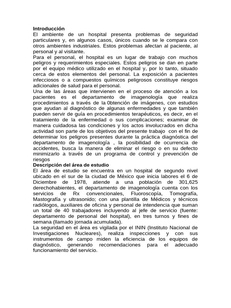 Seguridad en Hospitales y Control de Riesgos | PDF | ruido | Imagenes ...