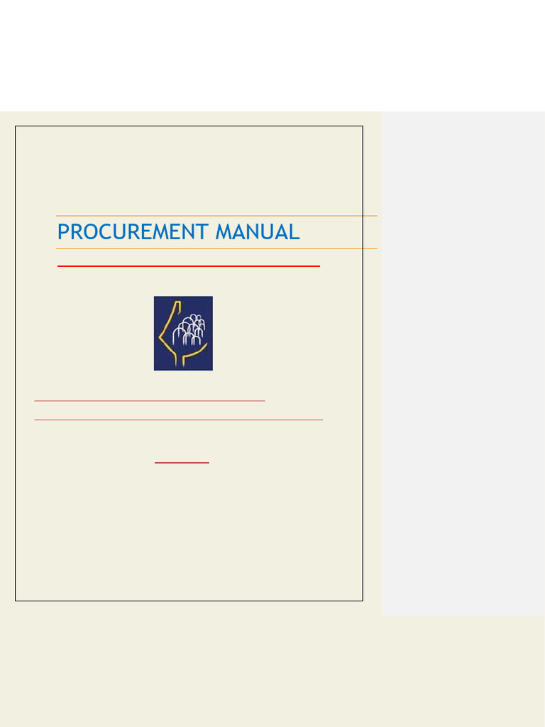 MDLF Procurement Manual Overview | PDF | Employment | Procurement