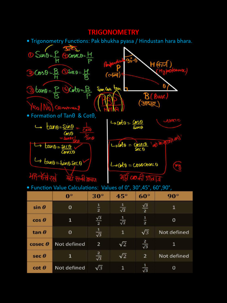 Trigonometry Functions and Calculations | PDF | Trigonometry | Euclid