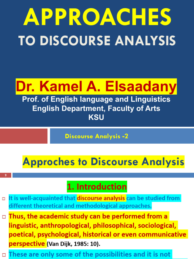 Discourse Analysis Approaches Explained | PDF | Human Communication ...