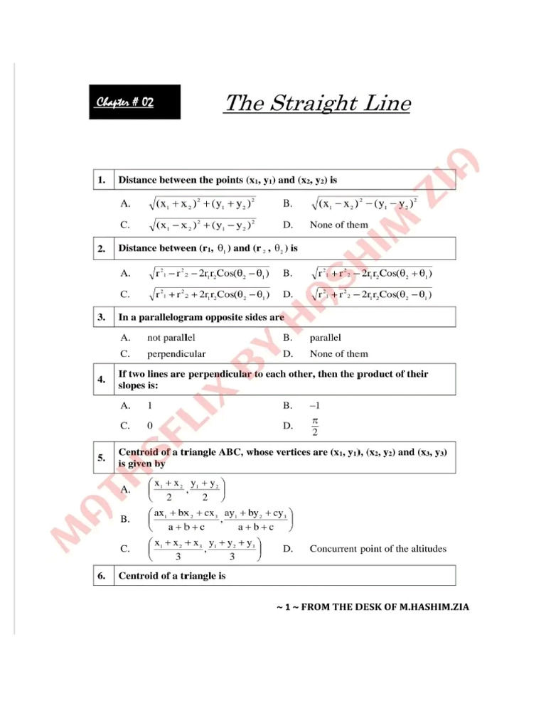 Straight Line | PDF