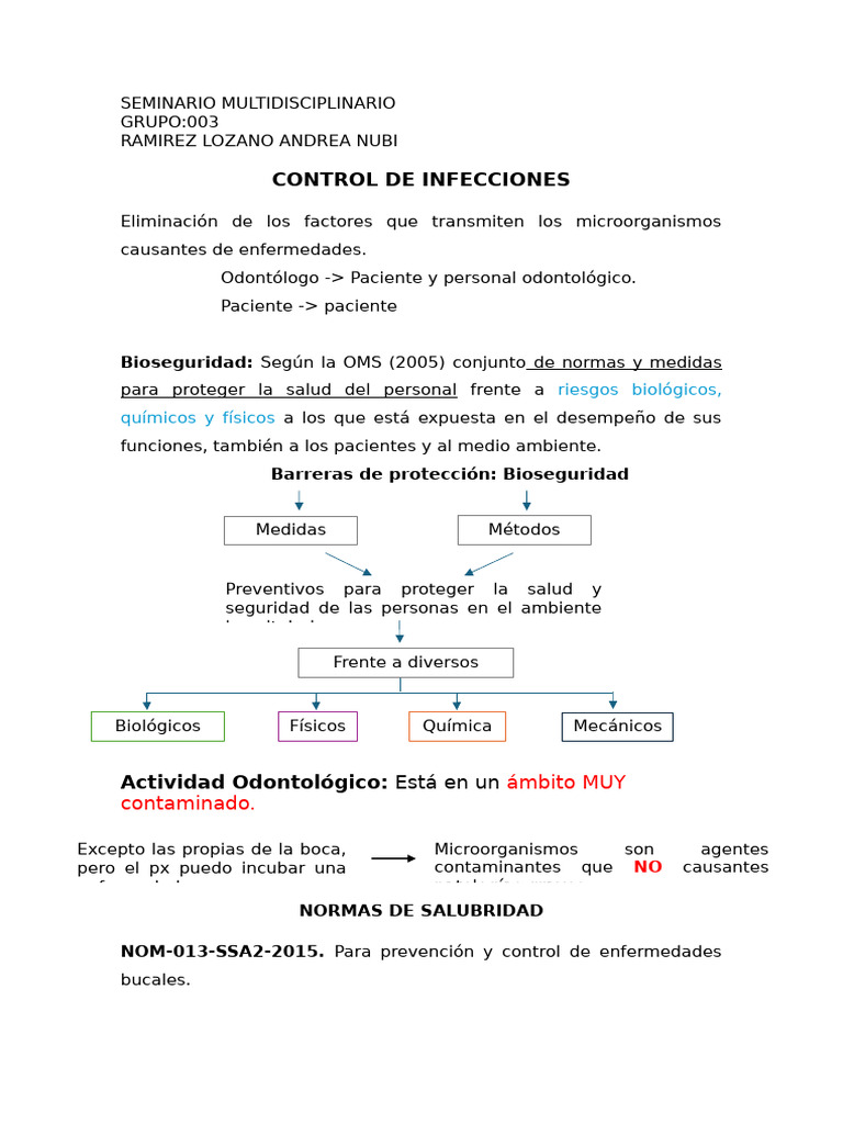 Control de Infecciones en Odontología | PDF | Esterilización ...