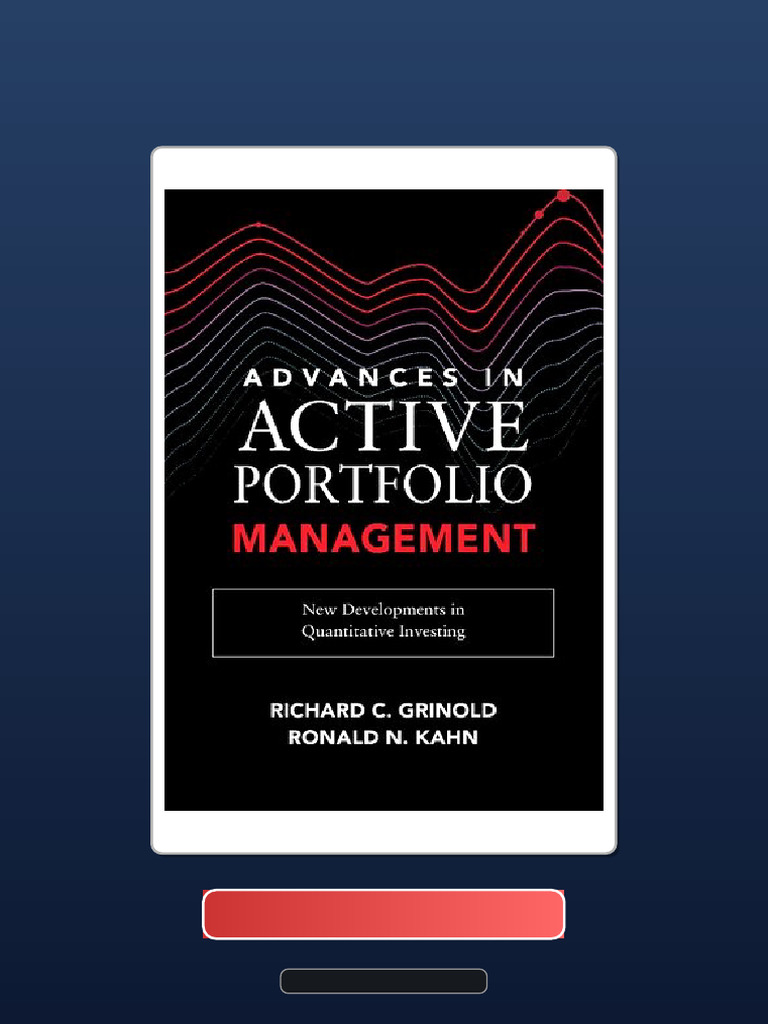 語学+参考書 Advances in Active Portfolio Management: New Developments in Quantitative Investing Advances in Active Portfolio Management: New Developments in