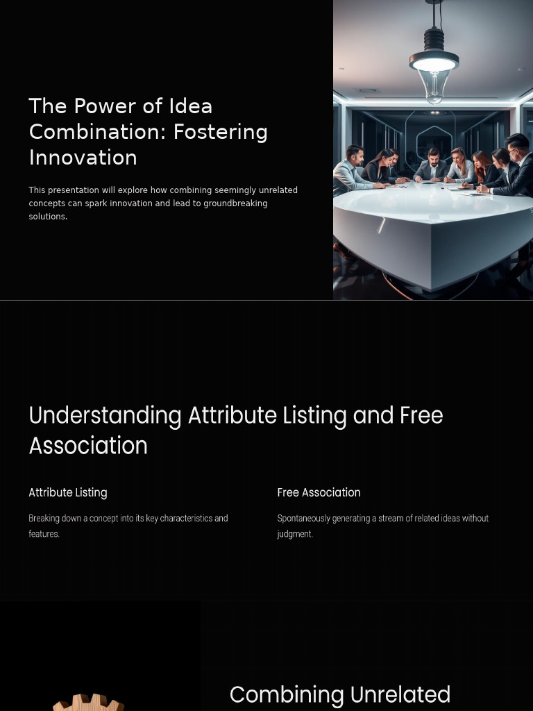 Innovative Idea Combination Techniques | PDF | Creativity | Innovation