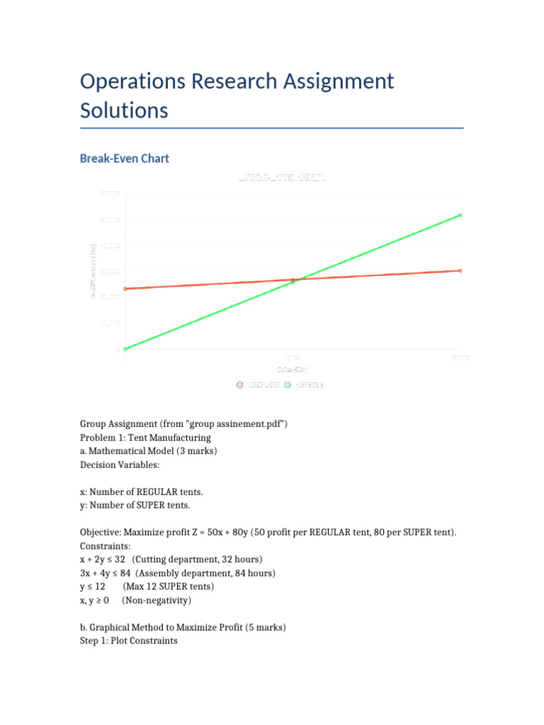 Operations Research Solutions Summary | PDF | Mathematics ...