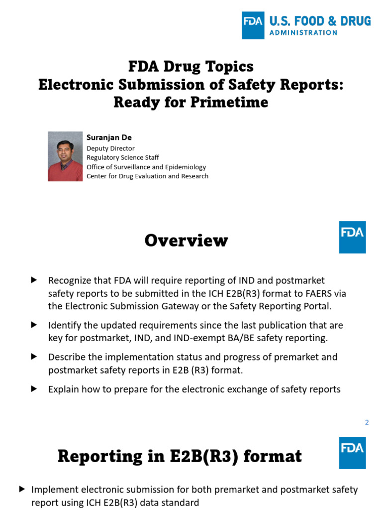 FDA Electronic Submission of Safety Reports | PDF | Food And Drug ...
