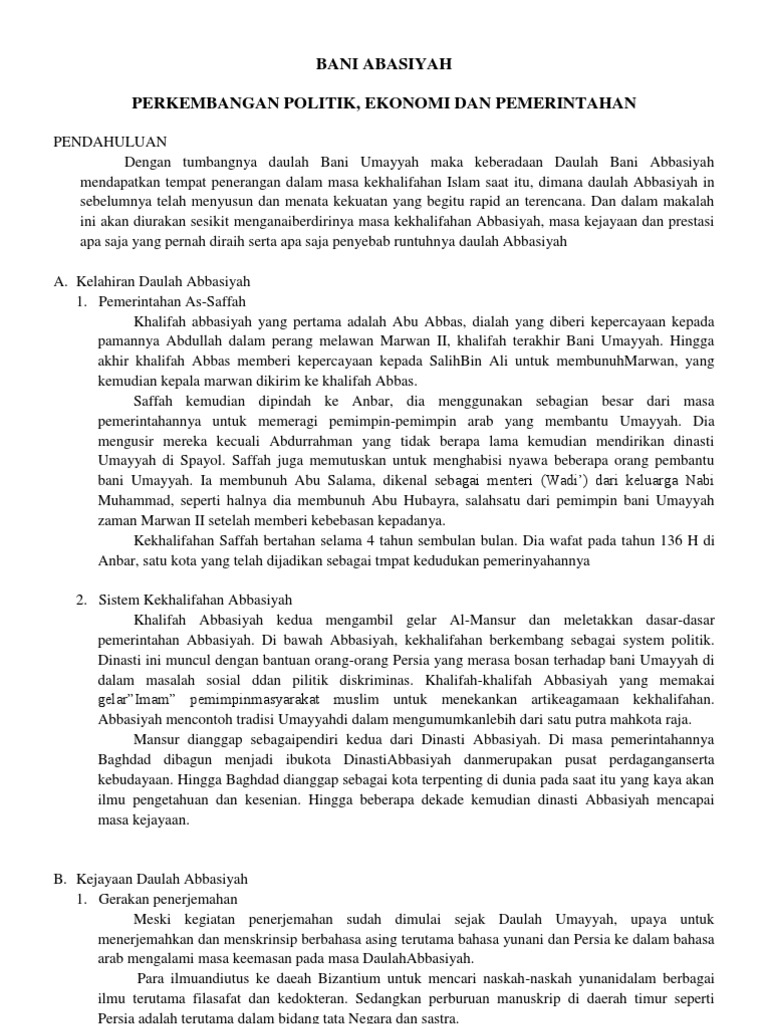 Bani Abasiyah Pdf