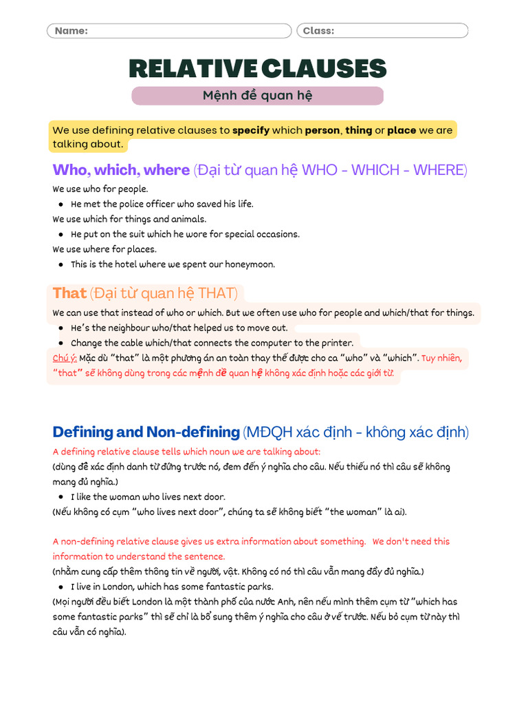 Understanding Relative Clauses | PDF | Grammar | Syntax