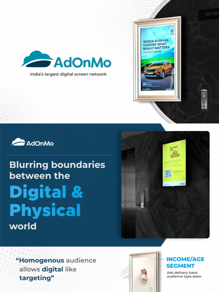 AdOnMo: India's Digital Screen Network | PDF | Brand | Billboard