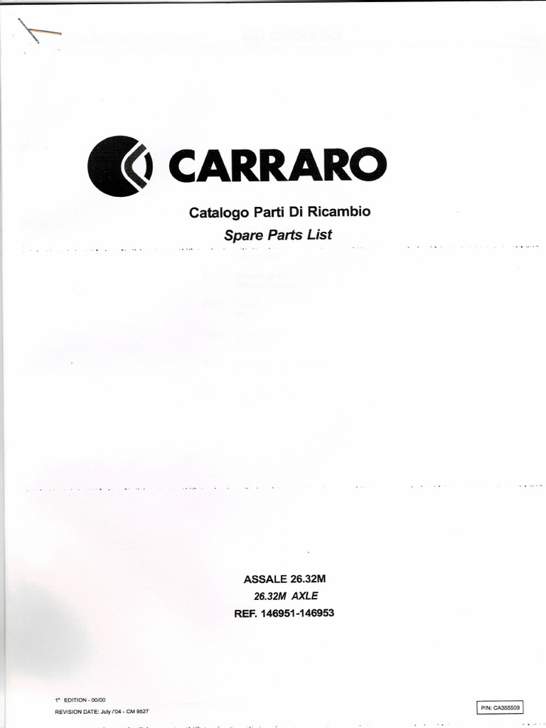 Carraro 146951-146953 | PDF