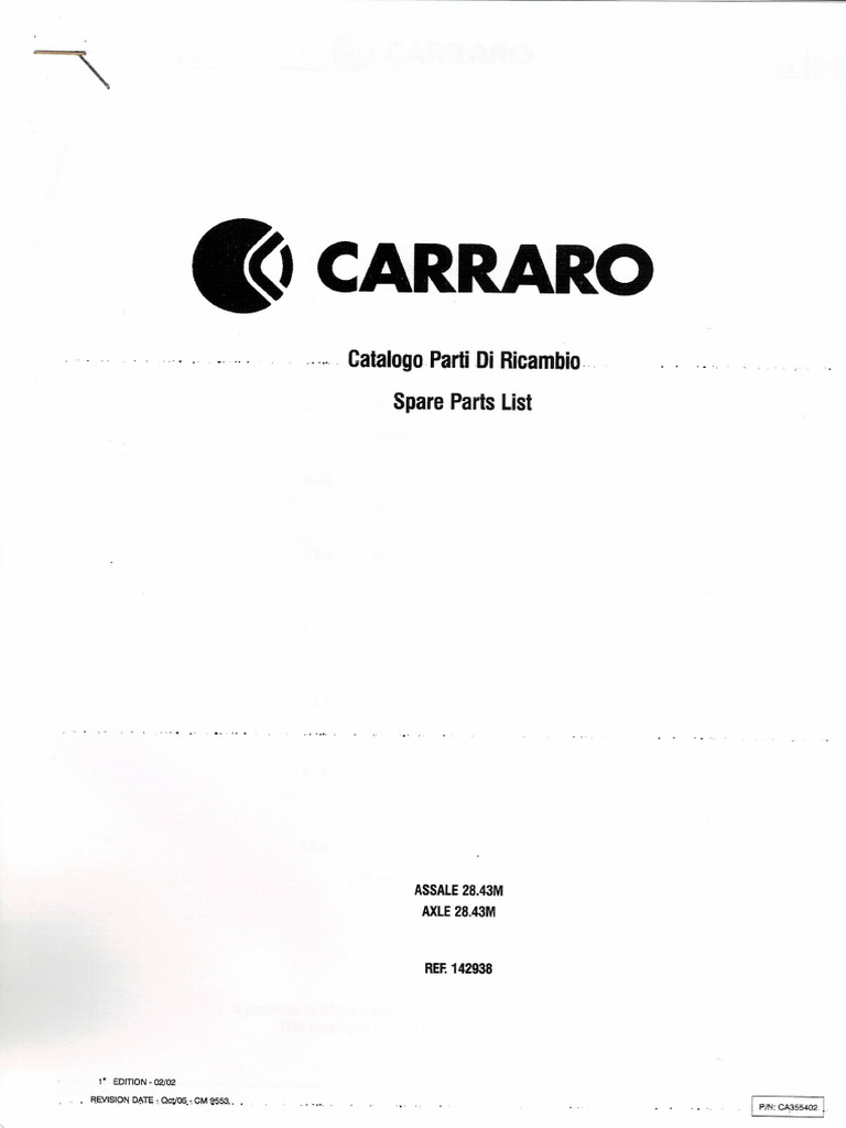 Carraro 142938 | PDF