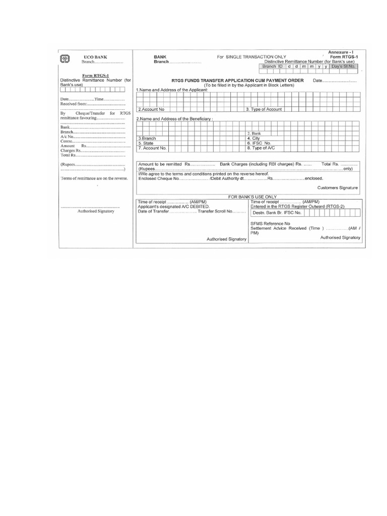 UCO Bank RTGS - Page - JPG | PDF
