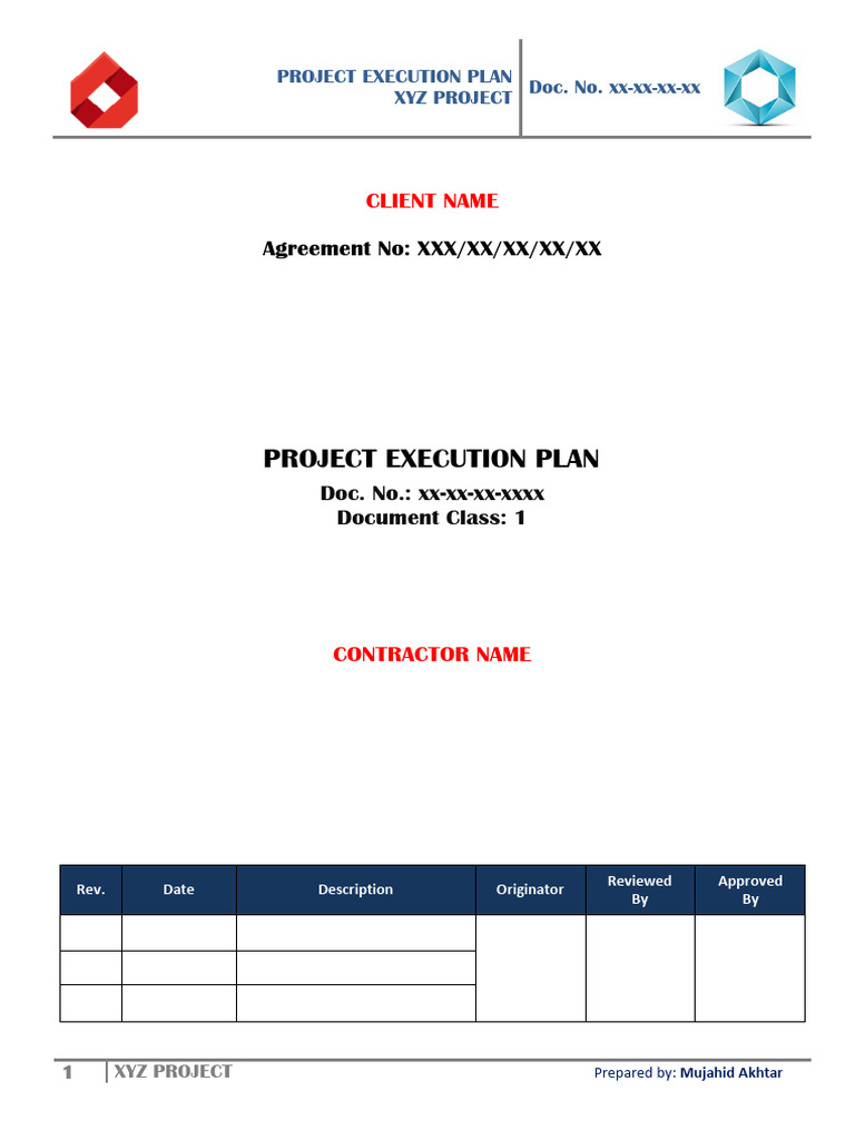 XYZ Project Execution Plan Overview | PDF | Business
