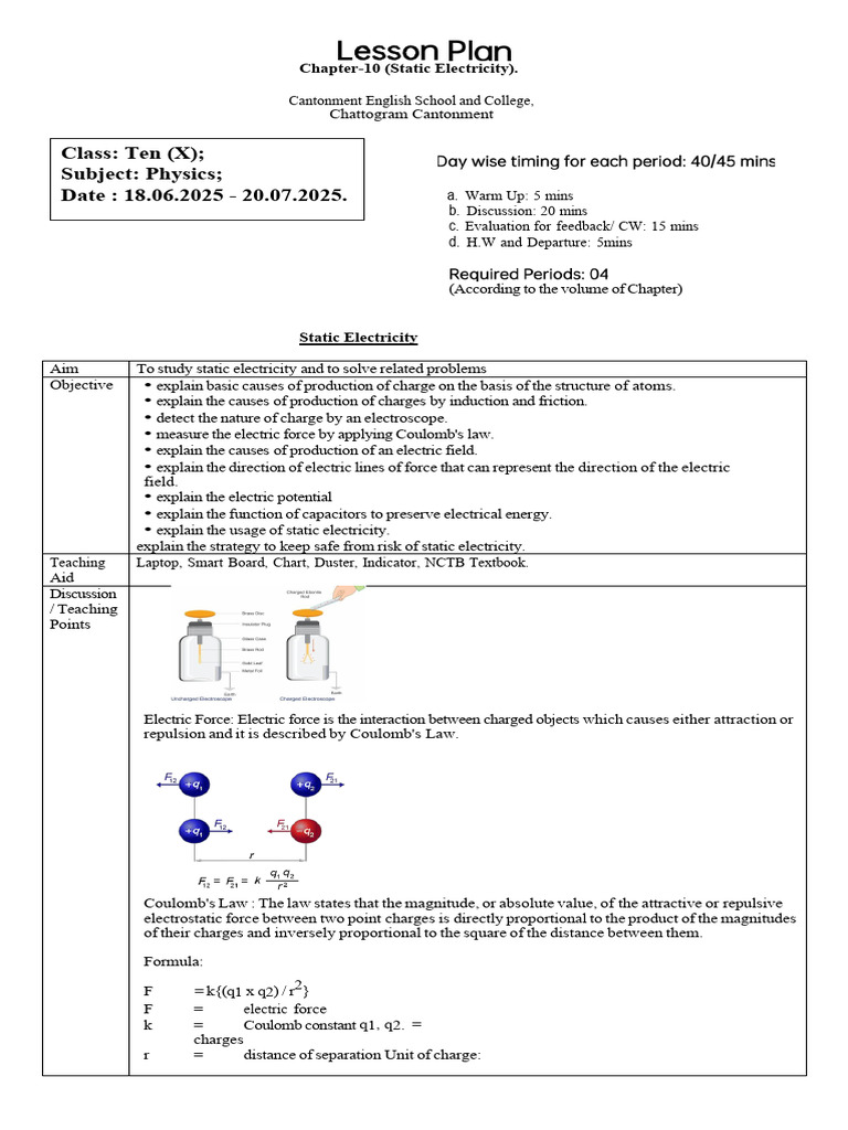Understanding Static Electricity Concepts | PDF | Electric Current ...