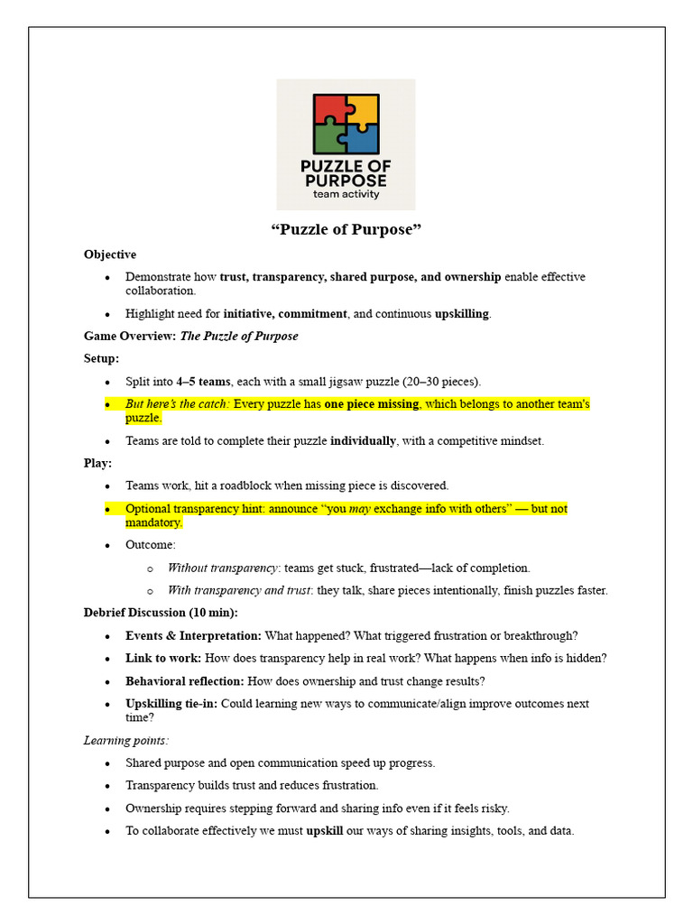 Team Game | PDF