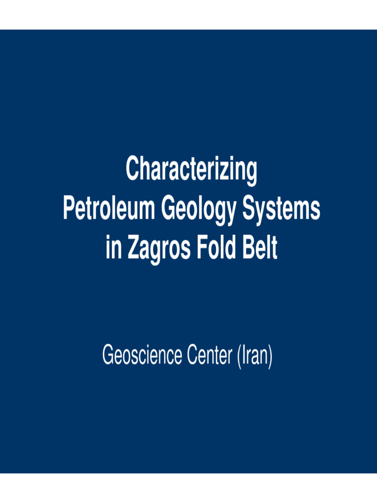 Zagros Petroleum Geology | PDF | Sedimentary Rock | Petroleum Reservoir