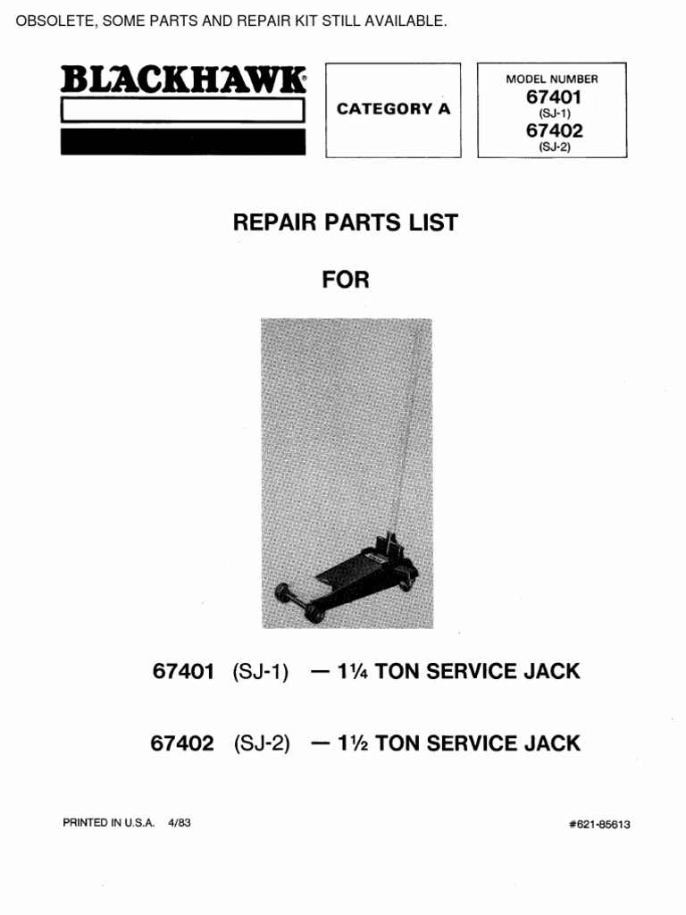 How to Rebuild Blackhawk Floor Jack 67401: Step-by-Step Guide