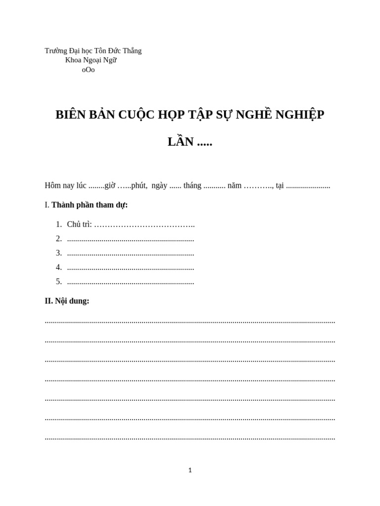 m5 - mau Biên Bản Cuộc Họp | PDF