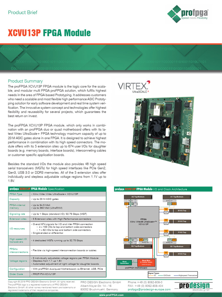 Product Brief-XCVU13P FPGA Module | PDF | Field Programmable Gate Array ...