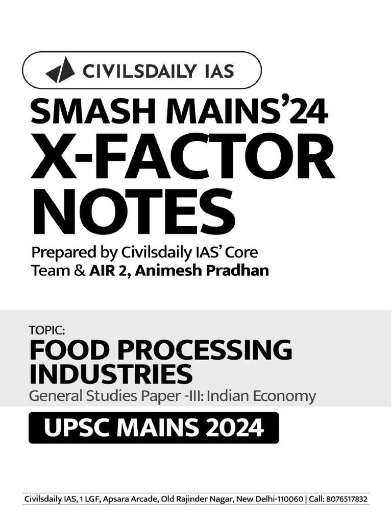 Food Processing Sector in India: Insights | PDF | Food Safety | Food ...