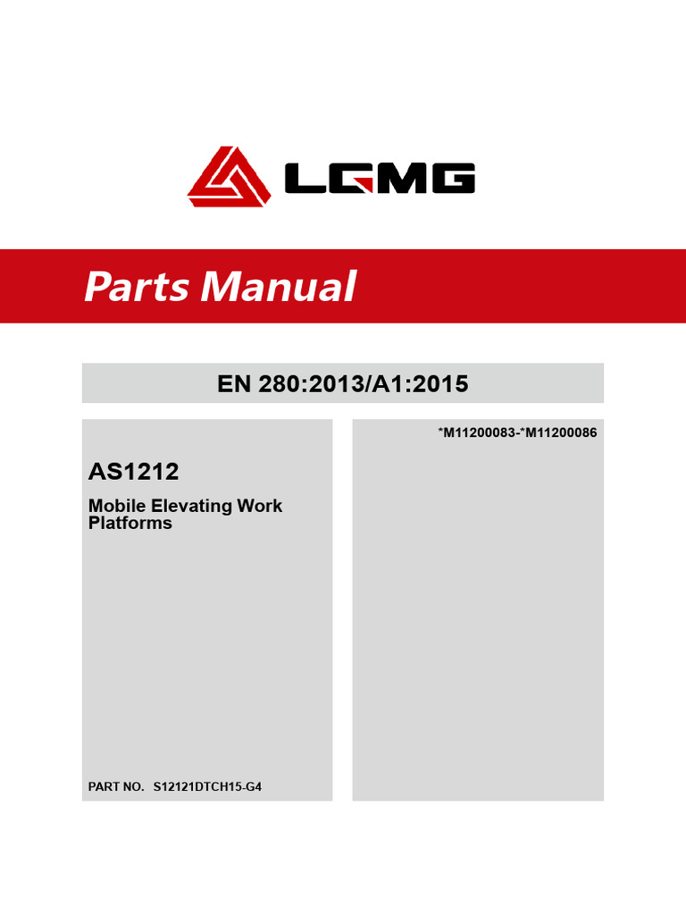 LGMG Mobile Elevating Work Platforms Parts Manual | PDF | Valve ...