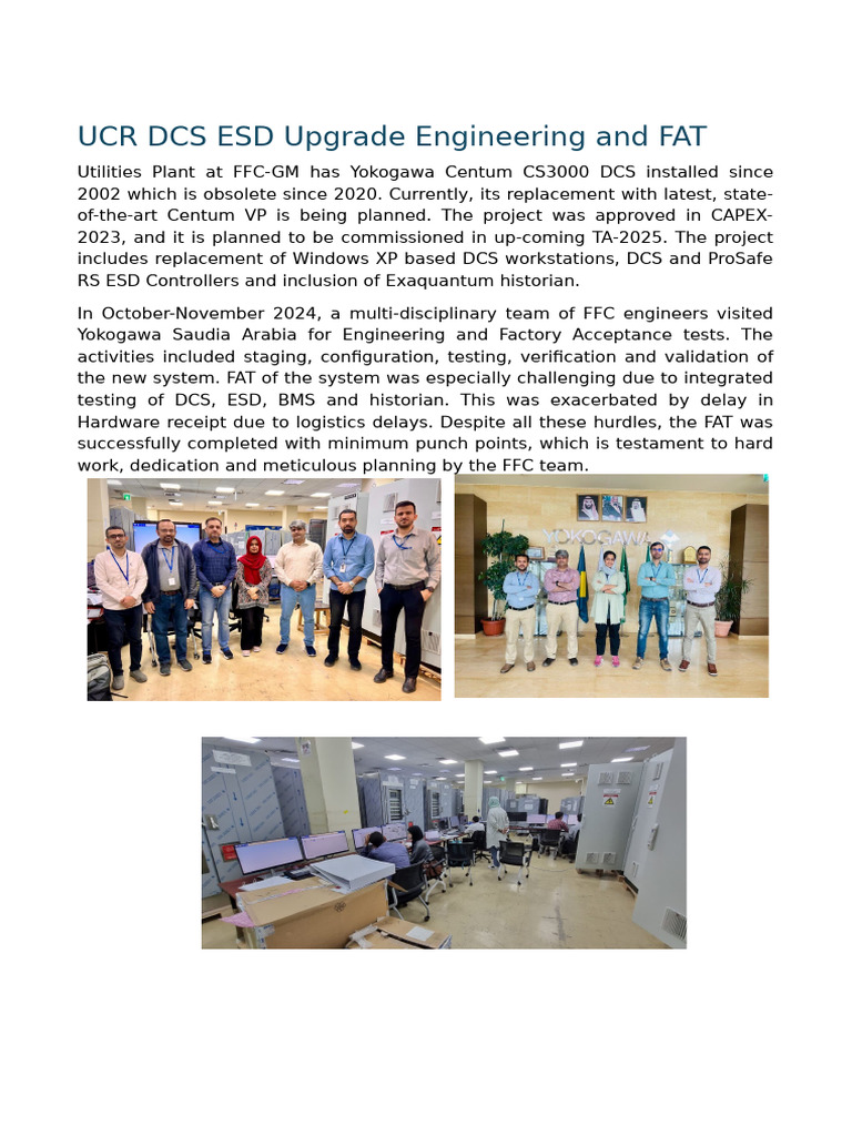 FFC Annual Report 2024: DCS Upgrade Insights | PDF