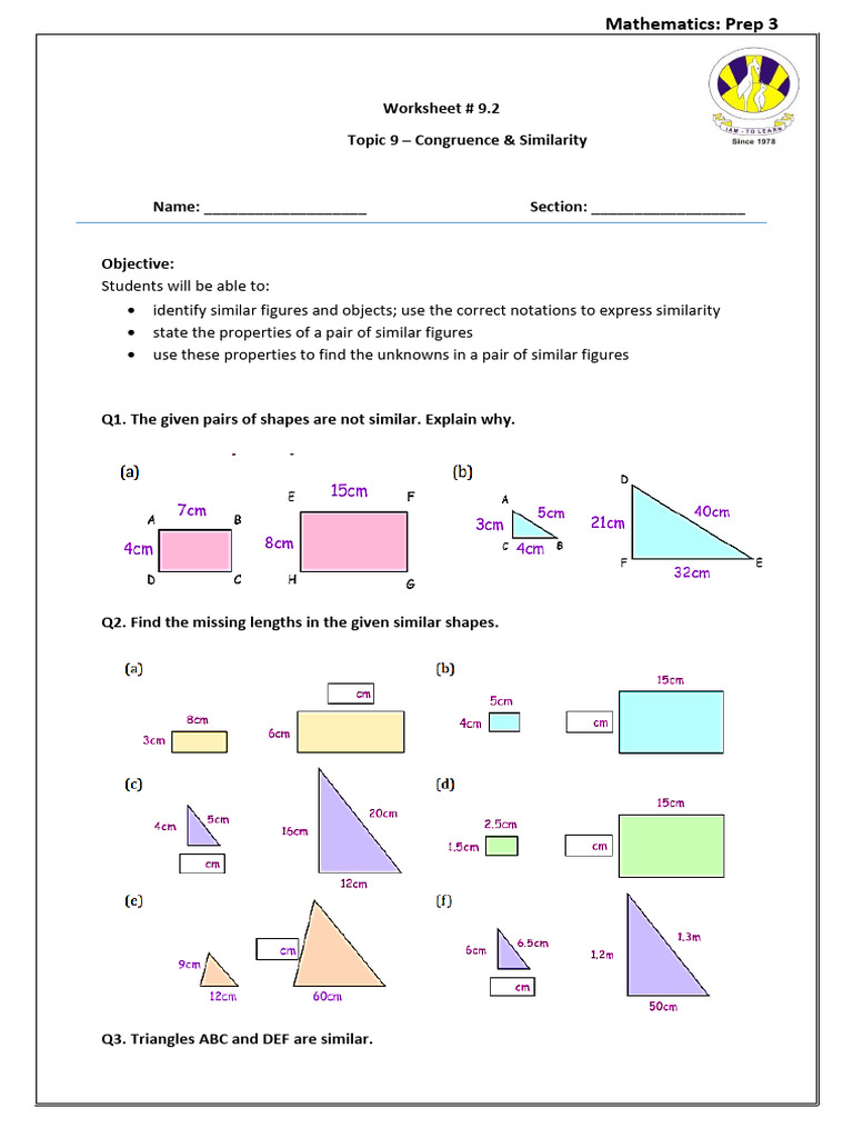 Worksheet 9.2 | PDF