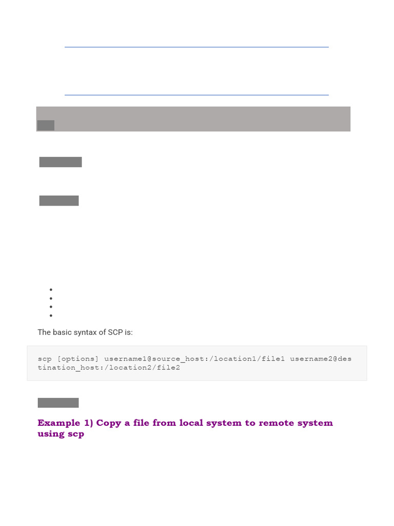 Secure File Transfer with SCP | PDF