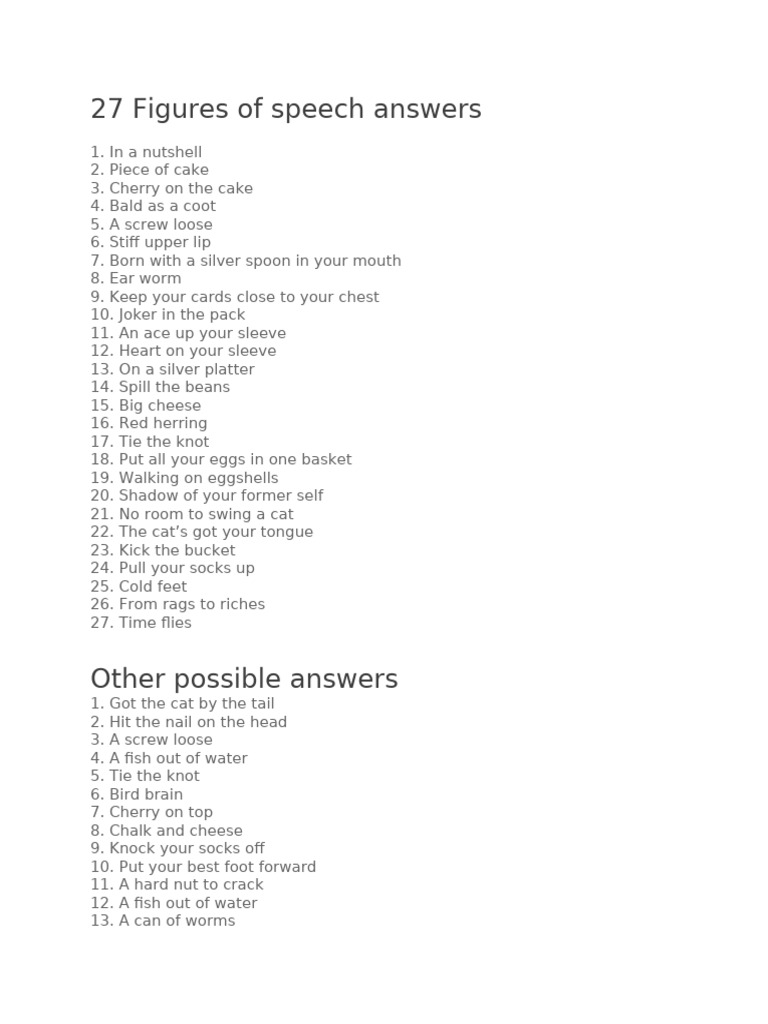 27 Figures of Speech Explained | PDF