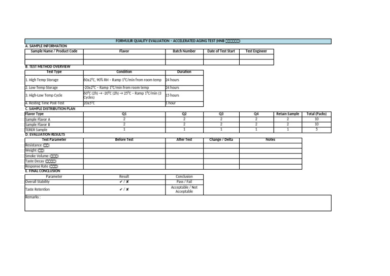 QE Accelerated Aging Test | PDF