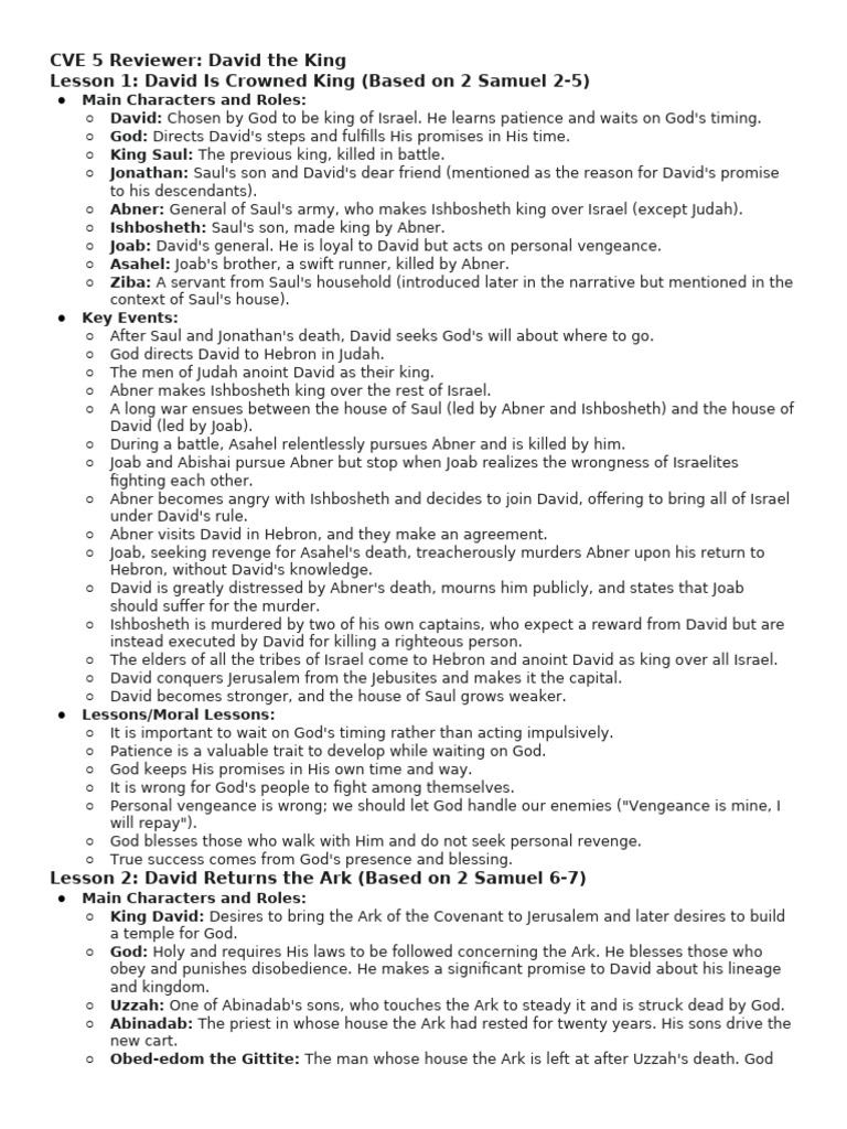 David's Rise and Covenant Kindness | PDF | David | Books Of Samuel
