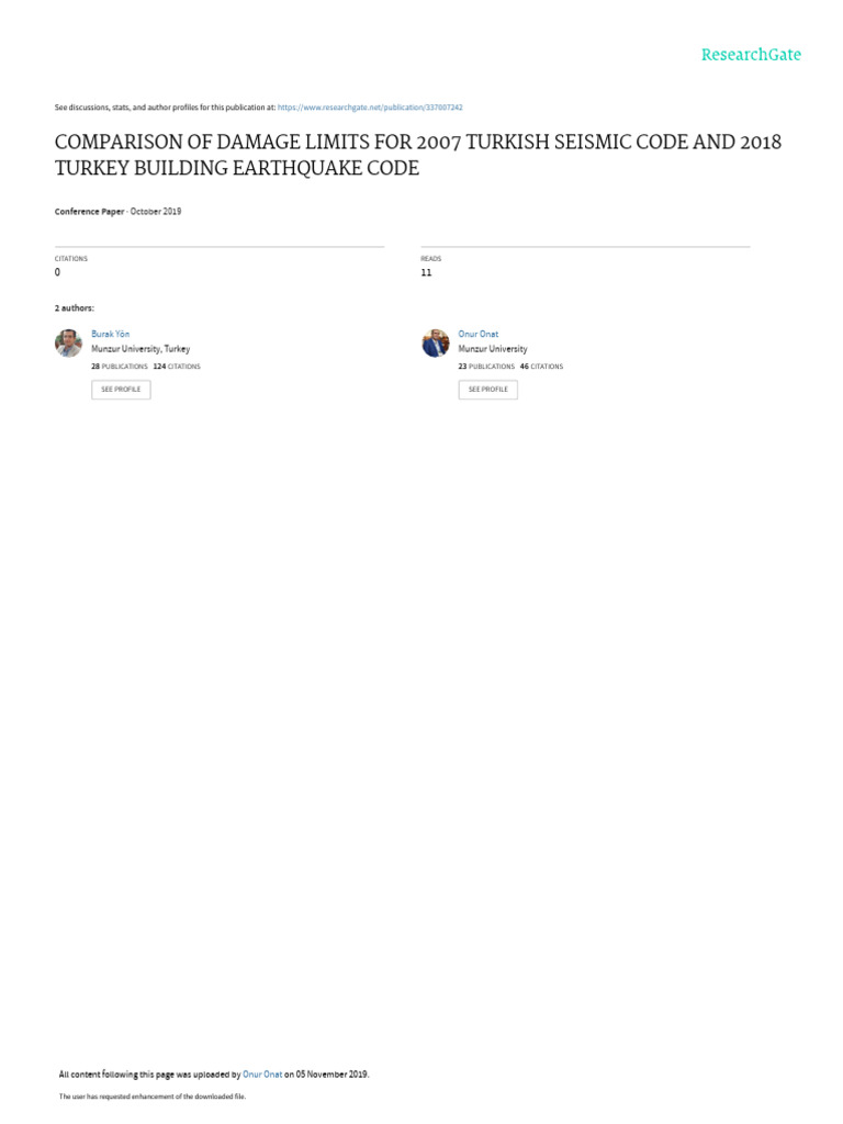 Seismic Code Damage Limits Comparison | PDF | Earthquake Engineering ...