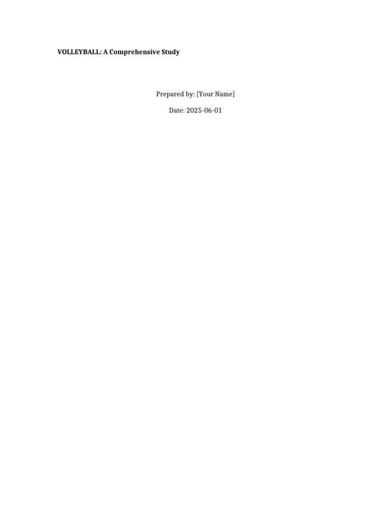 Comprehensive Volleyball Study Guide | PDF | Volleyball | Sports