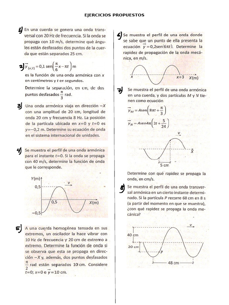 Practica Domiciliaria - Ondas Mecanicas | PDF