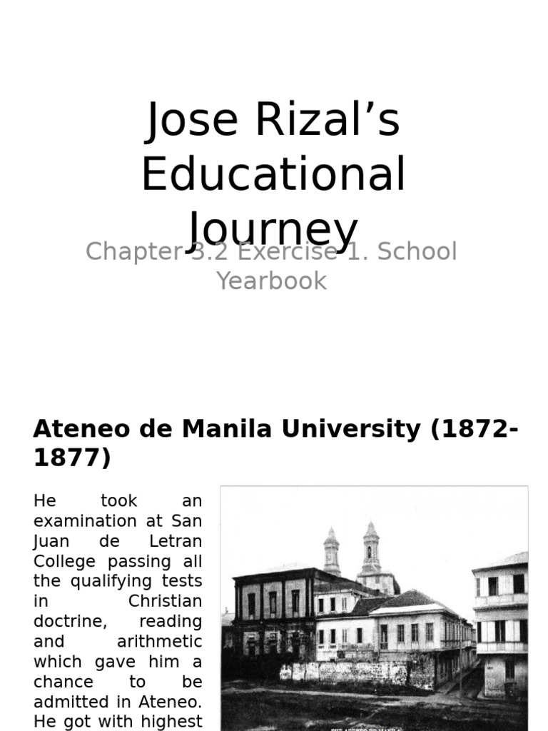 Jose Rizals Educational Journey | PDF | Cost Of Living