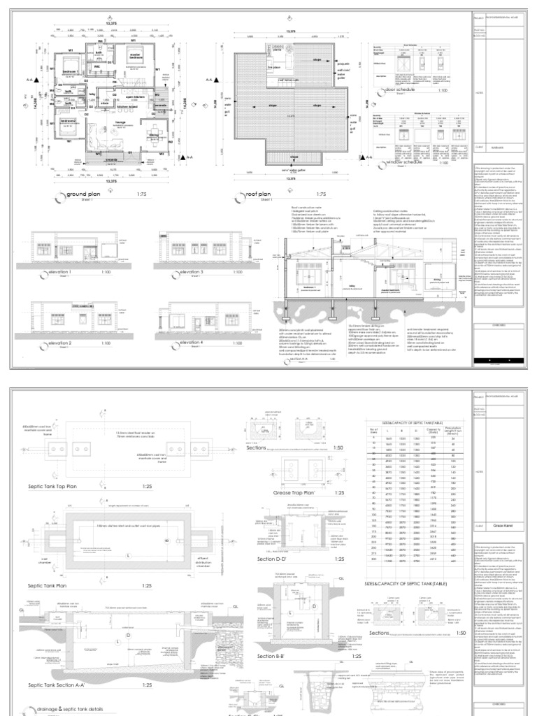 Residential House Construction Drawings | PDF | Building Technology ...