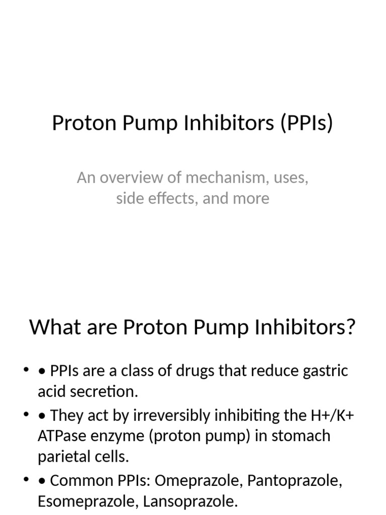 Proton Pump Inhibitors With Images | PDF