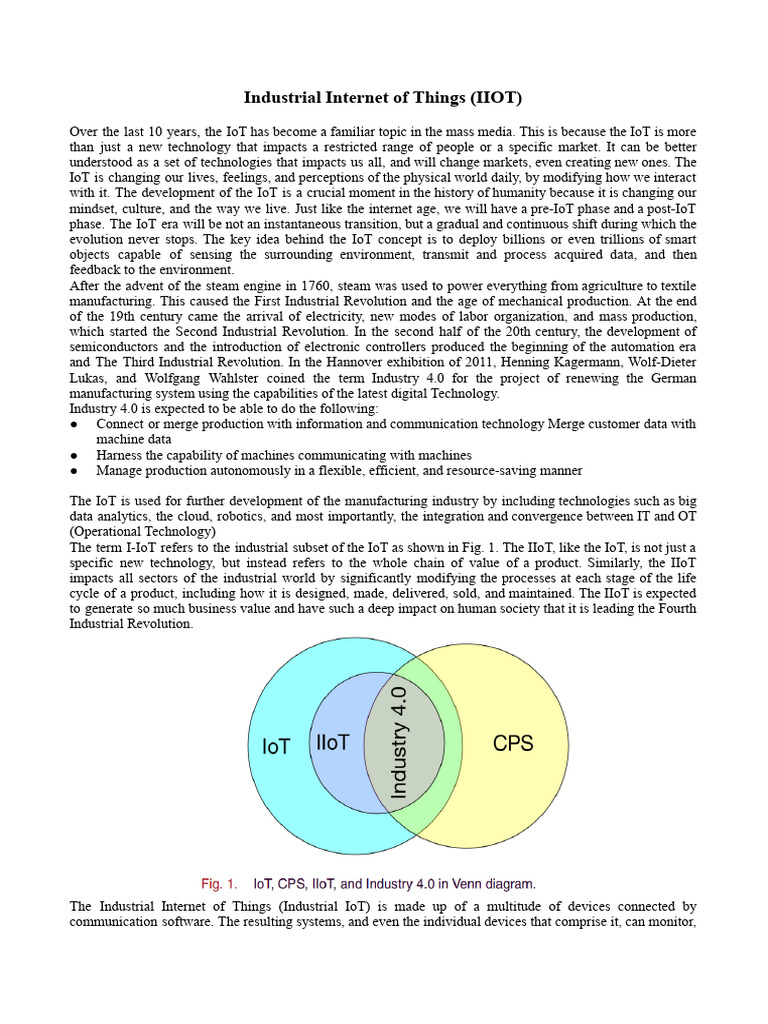 Industrial Internet of Things Overview | PDF | Internet Of Things ...