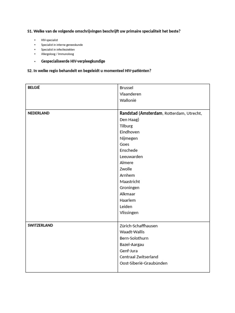 PDQ Hiv Nurse Netherlands HB | PDF