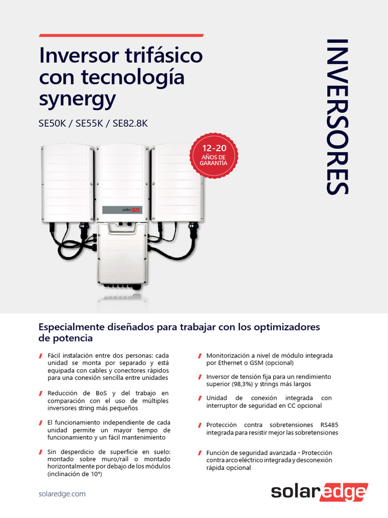 Se Commercial Three Phase Inverters SP Row | PDF | Inversor de energia ...