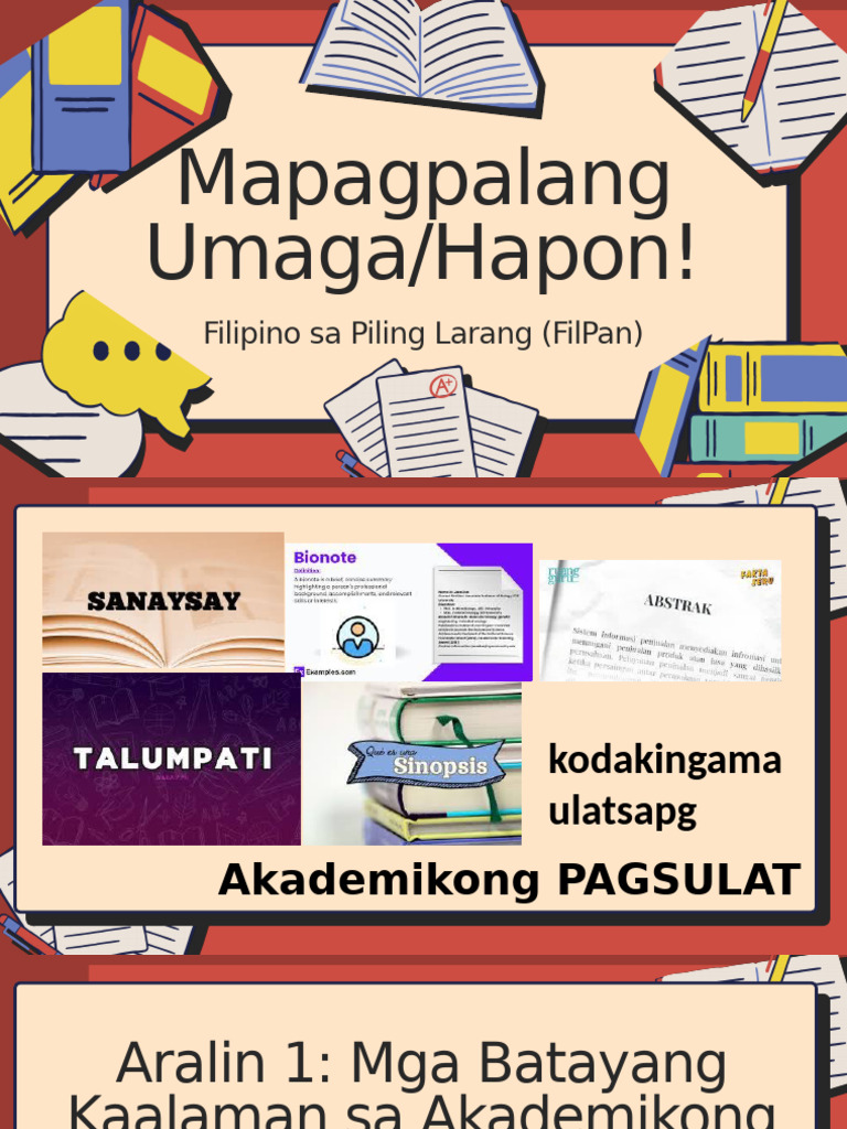 Filpan Aralin 1-2 | PDF
