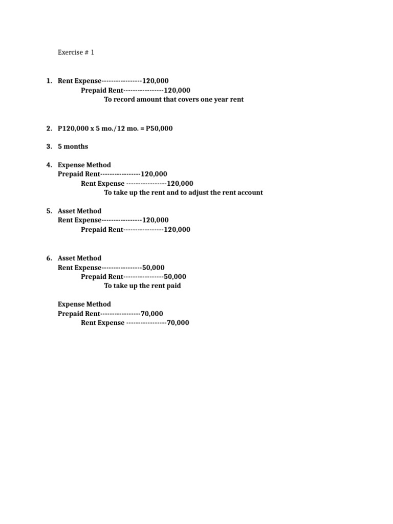 Rent and Revenue Accounting Methods | PDF