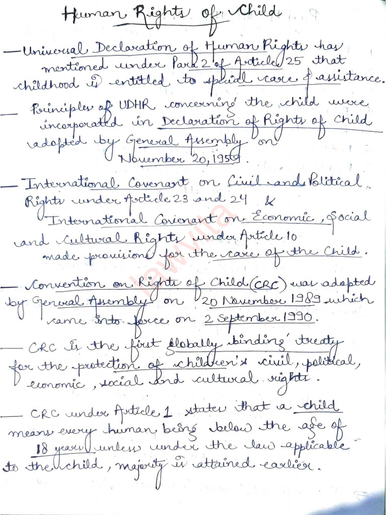 #7 Human Rights of Child@Lawvita | PDF