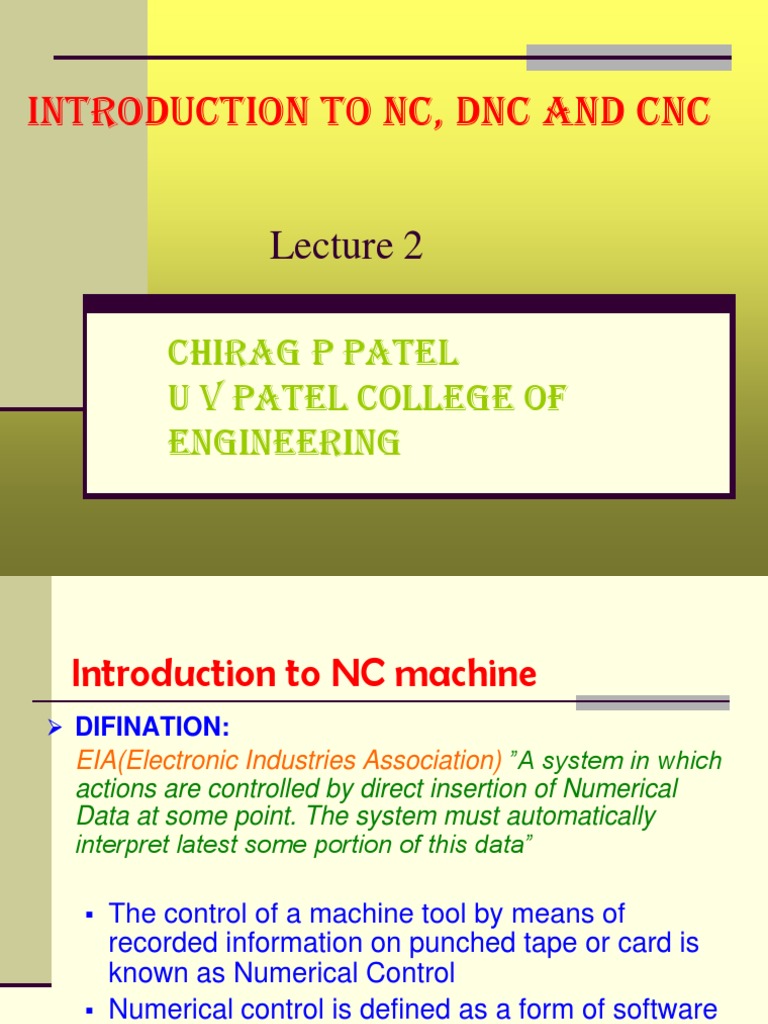 Overview of NC, DNC, and CNC Systems | PDF | Numerical Control ...
