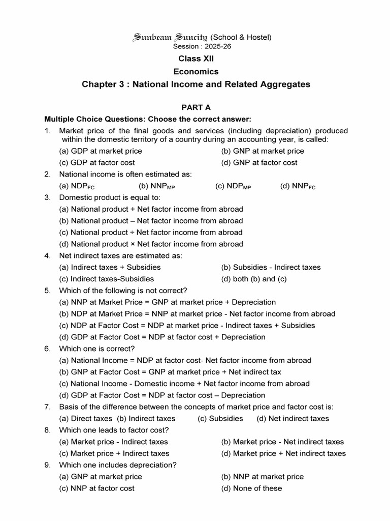 National Income XII | PDF