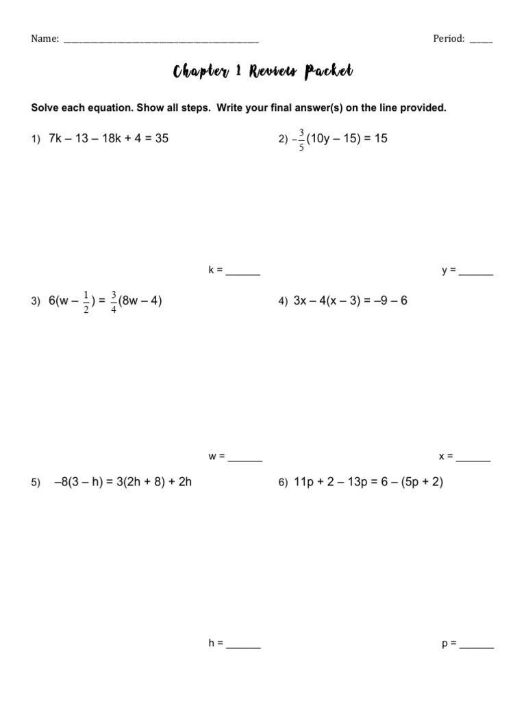 Solving Linear Equations Guide | PDF | Elementary Mathematics ...