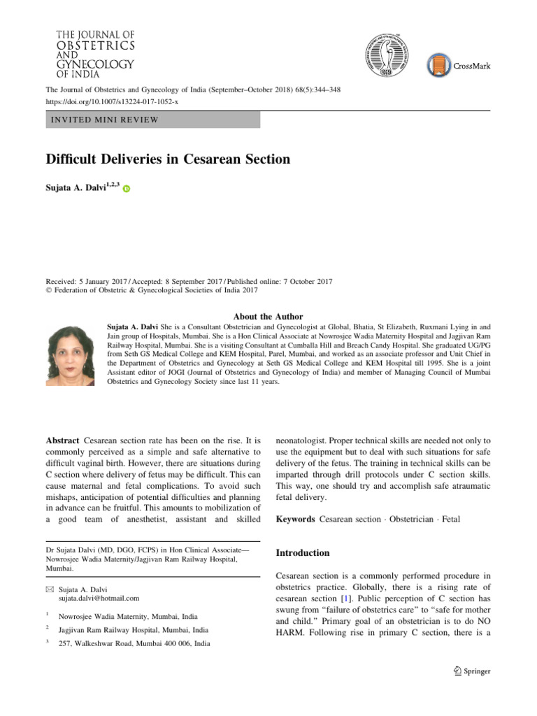 Difficult Delivery in SC | PDF | Caesarean Section | Childbirth