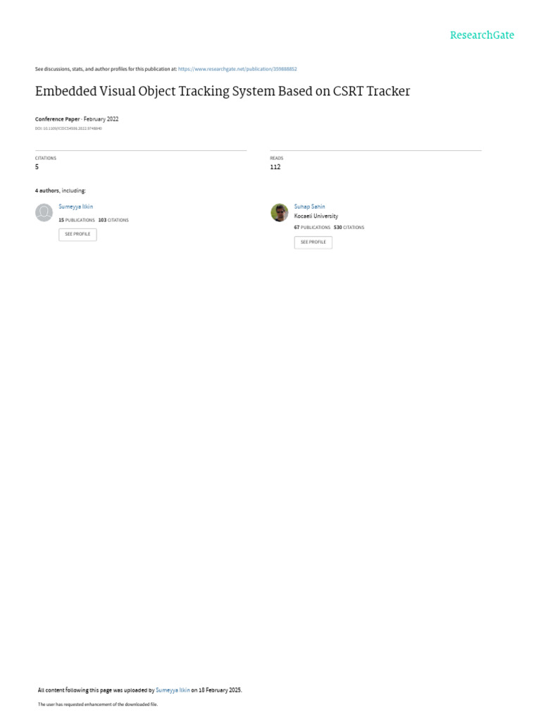 CSRT Tracker for Embedded Object Tracking | PDF | Computing | Computer ...