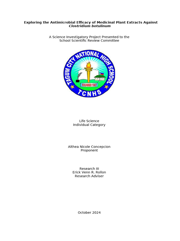 Exploring The Antimicrobial Efficacy of Medicinal Plant Extracts ...