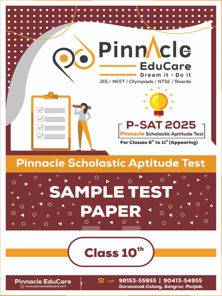 PSAT 2025-26 Sample Paper | PDF | Triangle